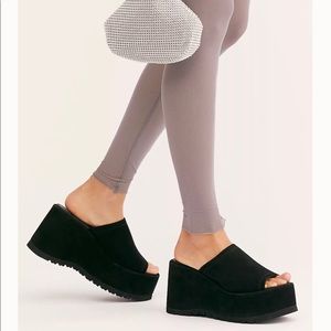 Black Platform Sandals from Free People